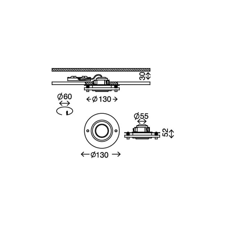 Briloner 7216-012 - LED Iegremdējama vannas istabas lampa ATTACH LED/5W/230V IP44 3000K apaļa