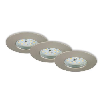 Briloner 7231-032 - KOMPLEKTS 3x LED Aptumšojama bathroom iegremdējama ATTACH lampa LED/5,5W/230V IP44