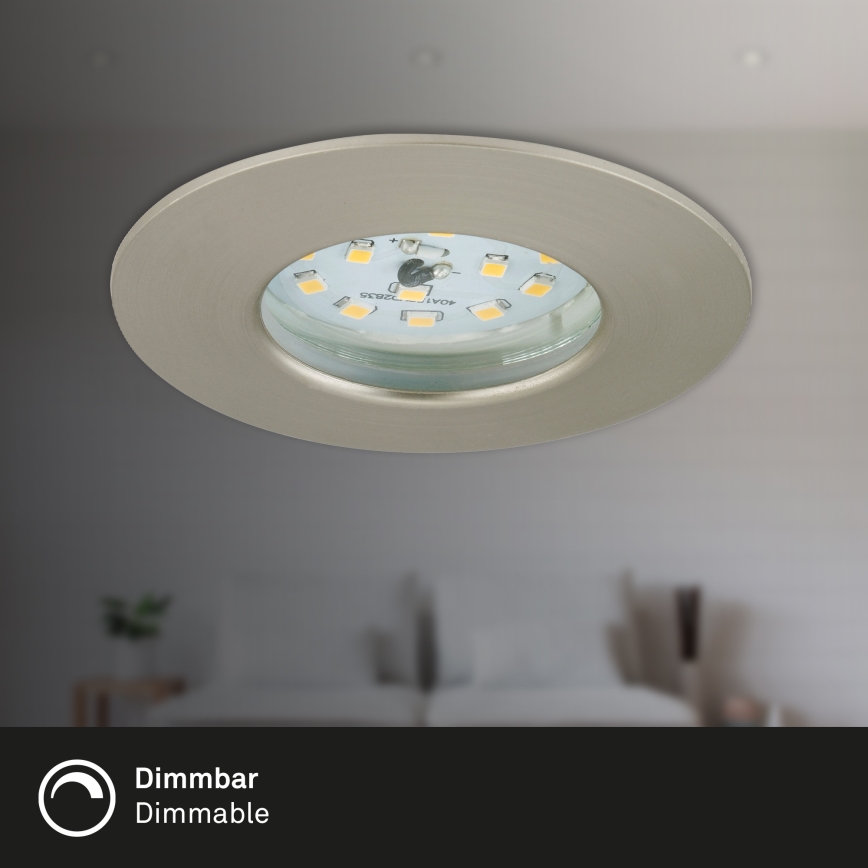 Briloner 7231-032 - KOMPLEKTS 3x LED Aptumšojama bathroom iegremdējama ATTACH lampa LED/5,5W/230V IP44