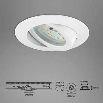 Briloner 7232-016 - LED Aptumšojama iegremdējama vannas istabas lampa LED/5,5W/230V IP23