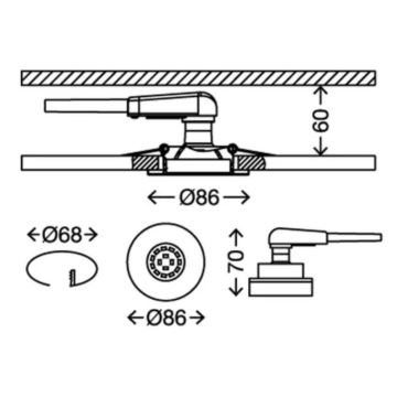 Briloner 7277-038 - KOMPLEKTS 3x LED Aptumšojama iegremdējama vannas istabas lampa 1xGU10/5W/230V IP23