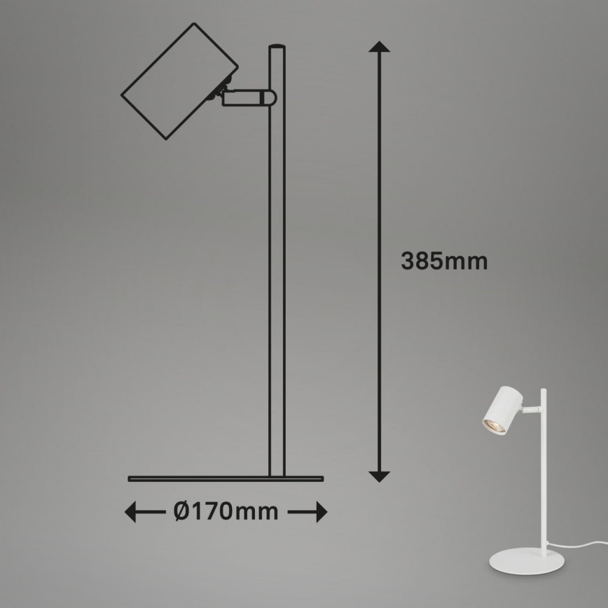 Briloner 7408-016 - Galda lampa RETRO 1xGU10/9W/230V balta