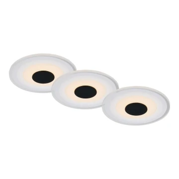 Briloner - KOMPLEKTS 3x LED Iegremdējama vannas istabas lampa LED/6W/230V IP44 melna