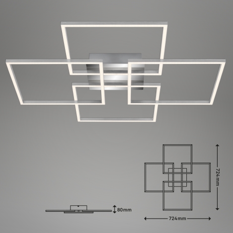 Briloner - LED Aptumšojama virsapmetuma lustra FRAME 4xLED/12W/230V
