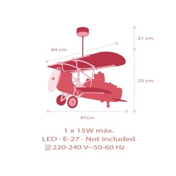 Dalber 54572 - Bērnu lustra LITTLE TEDDY 1xE27/15W/230V