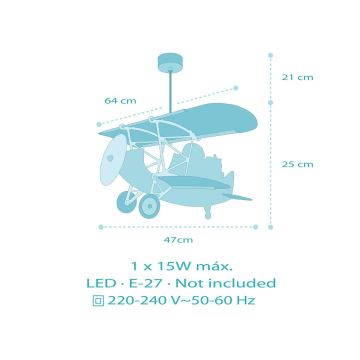 Dalber 54602 - Bērnu lustra LITTLE LION 1xE27/15W/230V