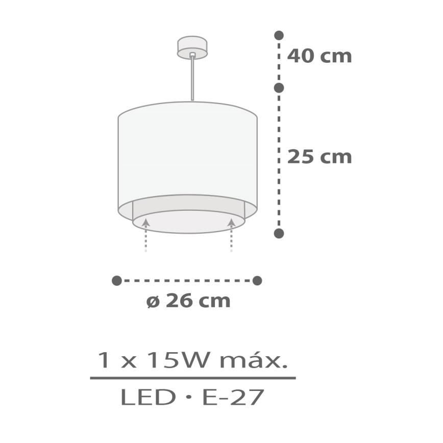 Dalber 60622 - Bērnu lustra RHICO AND CROCO 1xE27/15W/230V