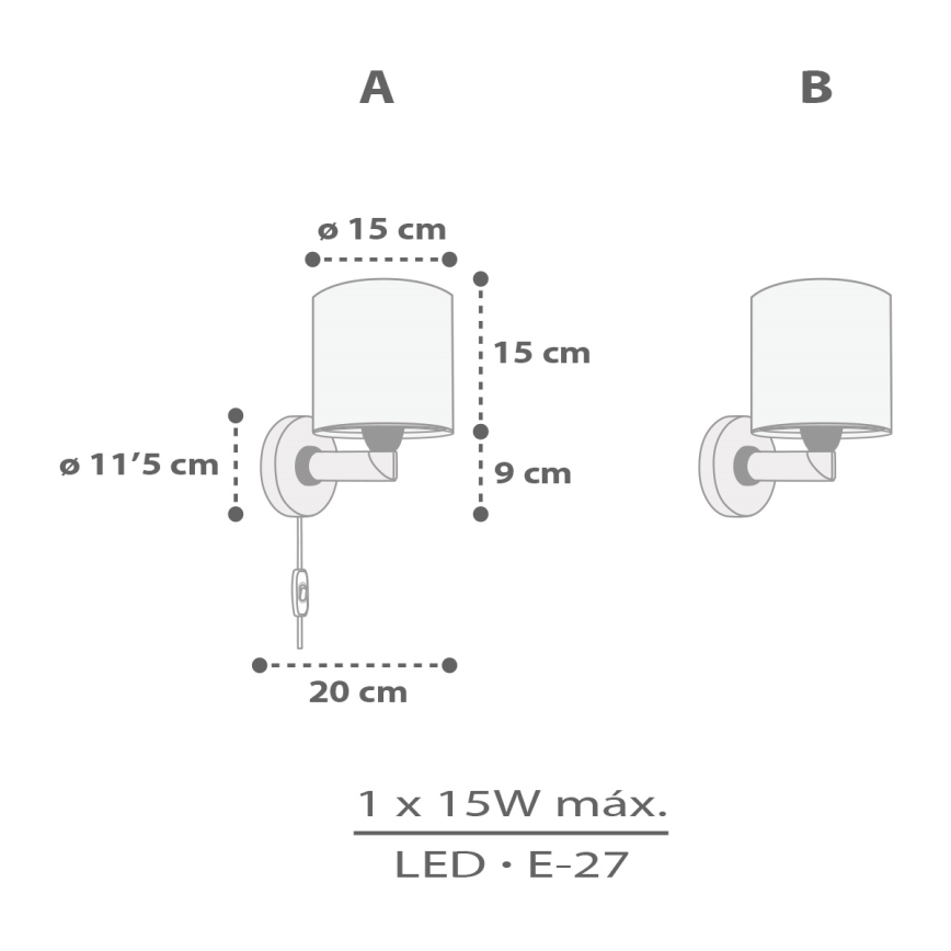 Dalber 60629 - Bērnu sienas lampa RHICO AND CROCO 1xE27/15W/230V