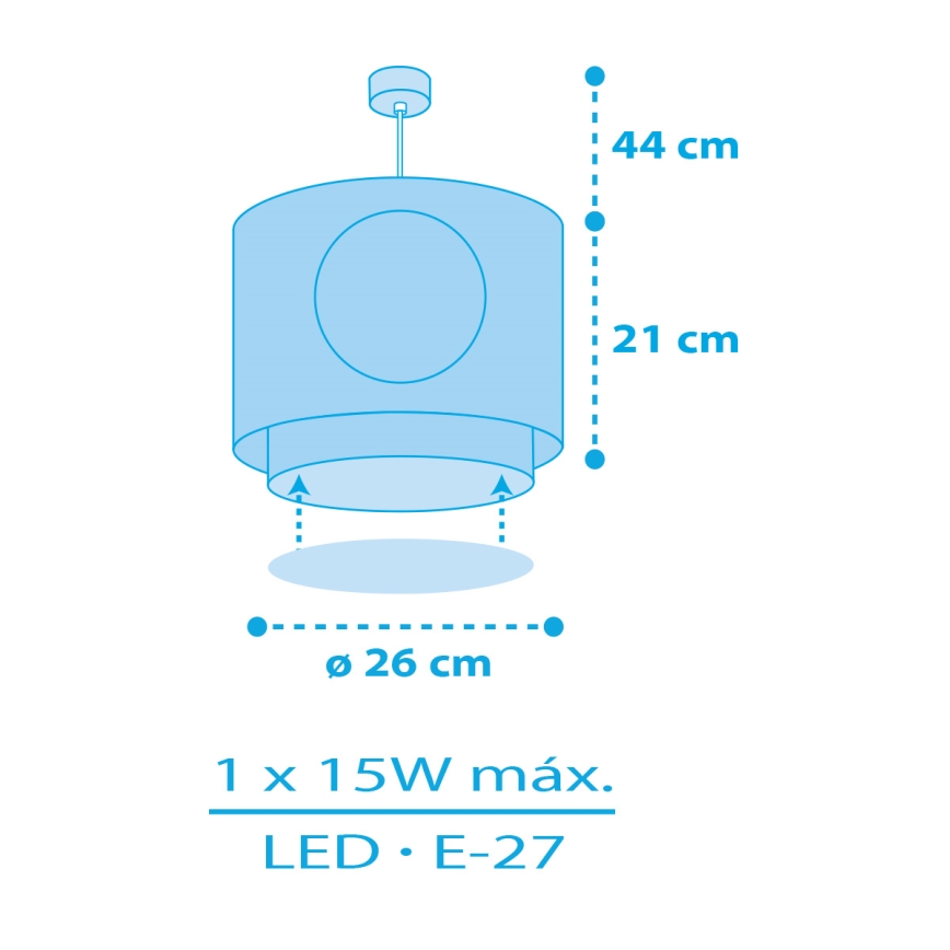 Dalber 60652 - Bērnu lustra PIRĀTS ISLAND 1xE27/15W/230V