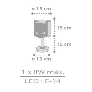 Dalber 61801 - Bērnu lampiņa DARK HERO 1xE14/8W/230V