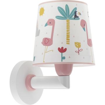 Dalber 82469 - Bērnu sienas lampa FLAMINGO 1xE27/15W/230V