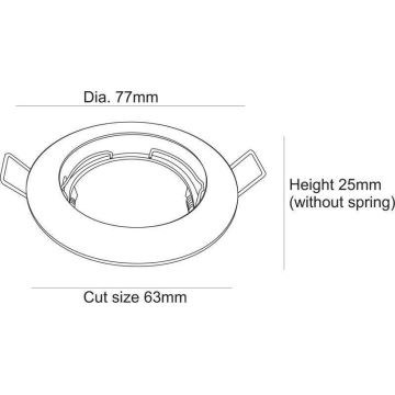 Deko-Light 120017 - Iegremdējama lampa RUND 1xGU5,3-MR16/35W/12V balta