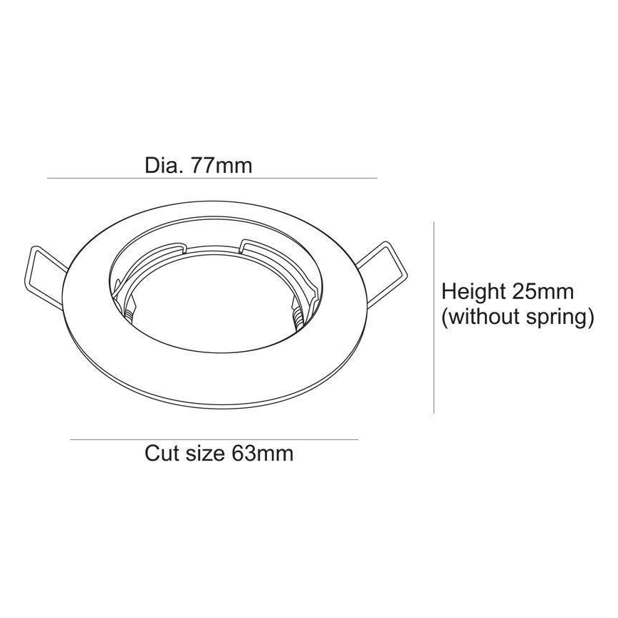 Deko-Light 120017 - Iegremdējama lampa RUND 1xGU5,3-MR16/35W/12V balta