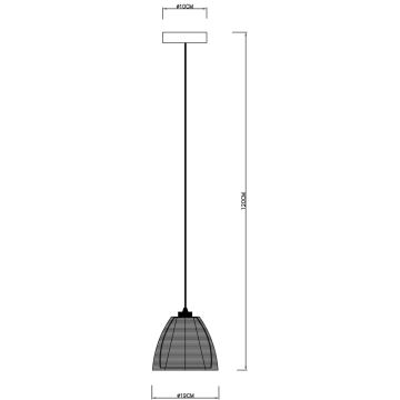 Deko-Light 342025 - Lustra ar auklu FILO 1xE27/60W/230V d. 19 cm sudraba