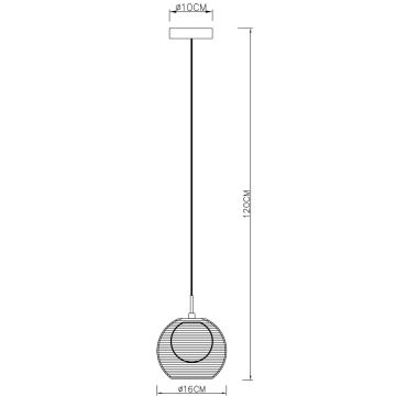 Deko-Light 342029 - Lustra ar auklu FILO 1xG9/40W/230V d. 16 cm sudraba