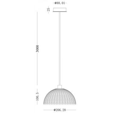 Deko-Light 342142 - Lustra ar auklu BASKET 1xE27/40W/230V d. 20 cm