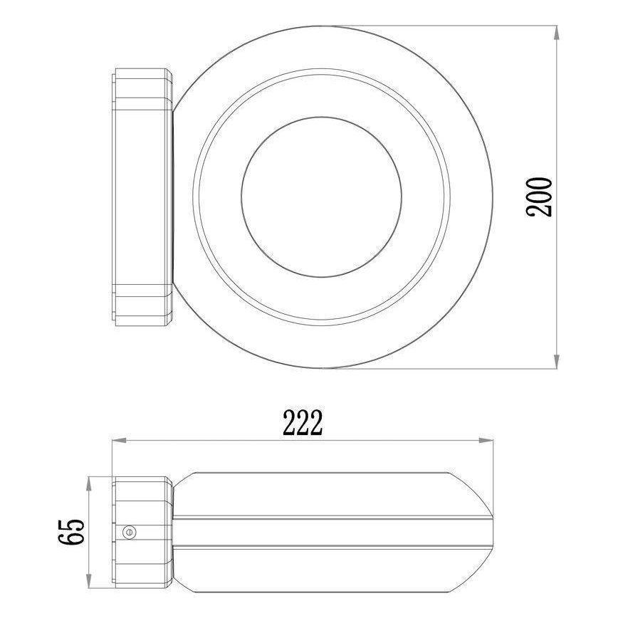 Deko-Light 731081 - LED Āra sienas lampa MUSCAE LED/13W/230V IP54 antracīta