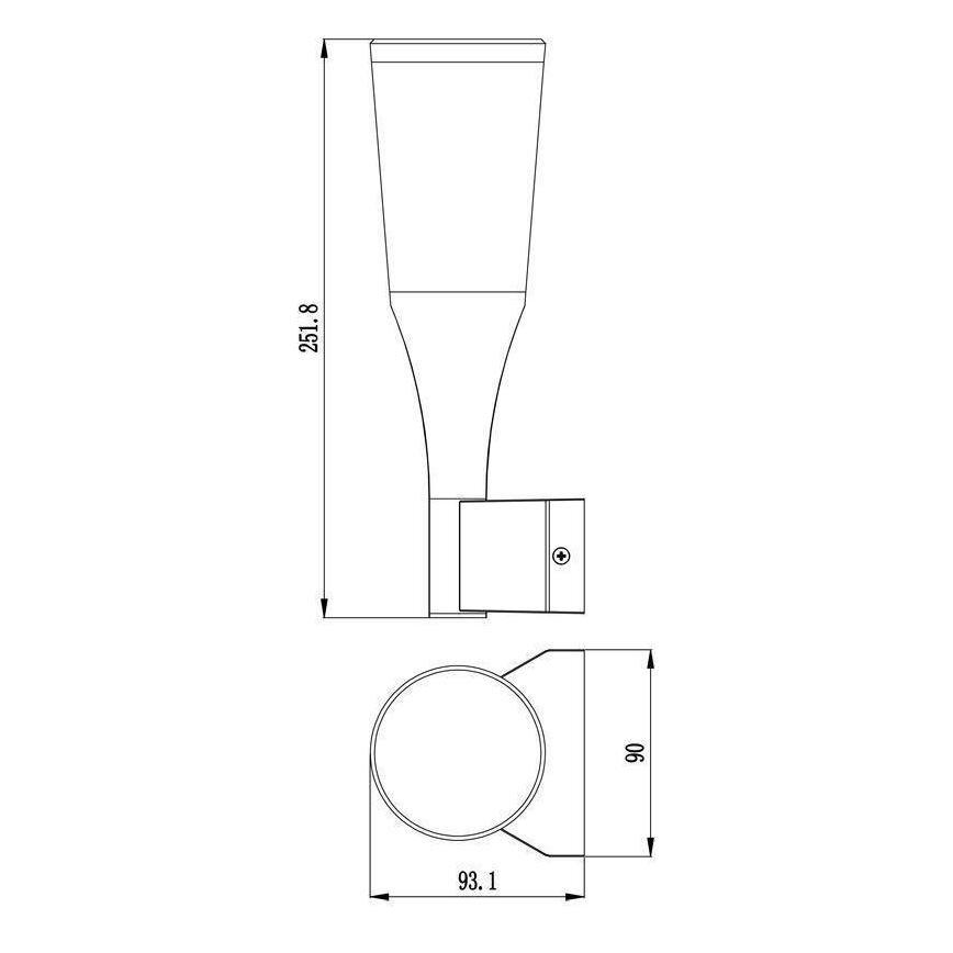 Deko-Light 731083 - LED Āra sienas lampa BESSMA LED/9,6W/230V IP54 antracīta