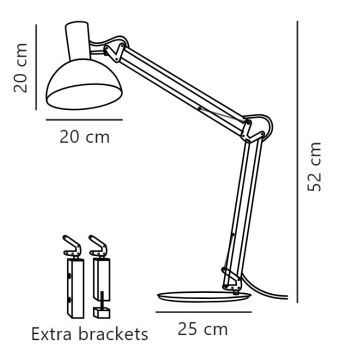 DFTP by Nordlux - Galda lampa ARKI 1xE27/60W/230V melna