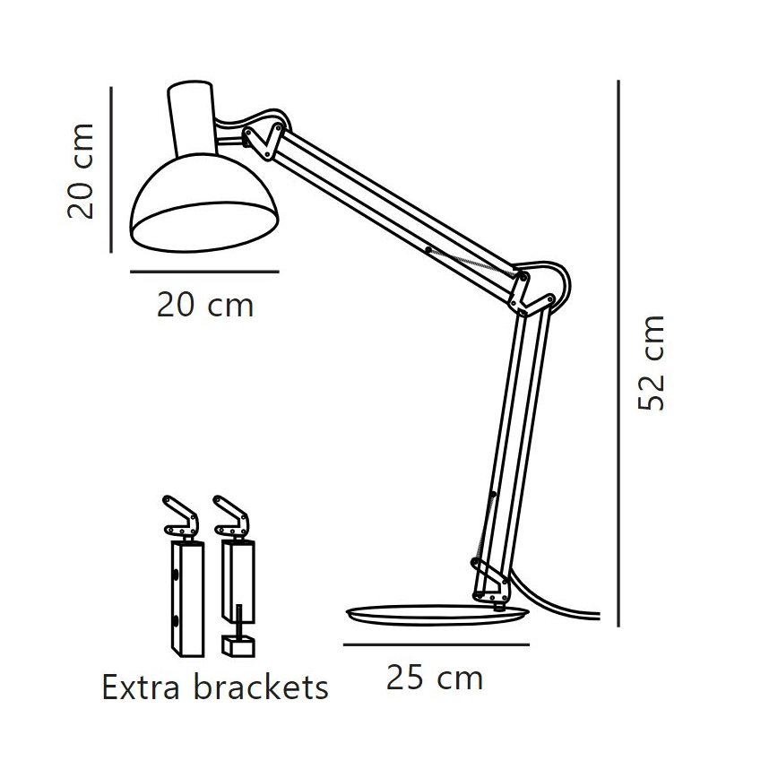 DFTP by Nordlux - Galda lampa ARKI 1xE27/60W/230V melna