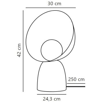 DFTP by Nordlux - Galda lampa HELLO 1xE14/25W/230V melna