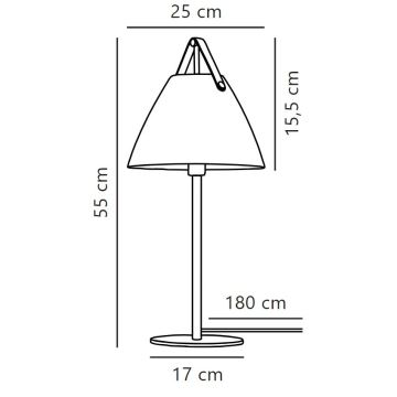 DFTP by Nordlux - Galda lampa STRAP 1xE27/40W/230V balta