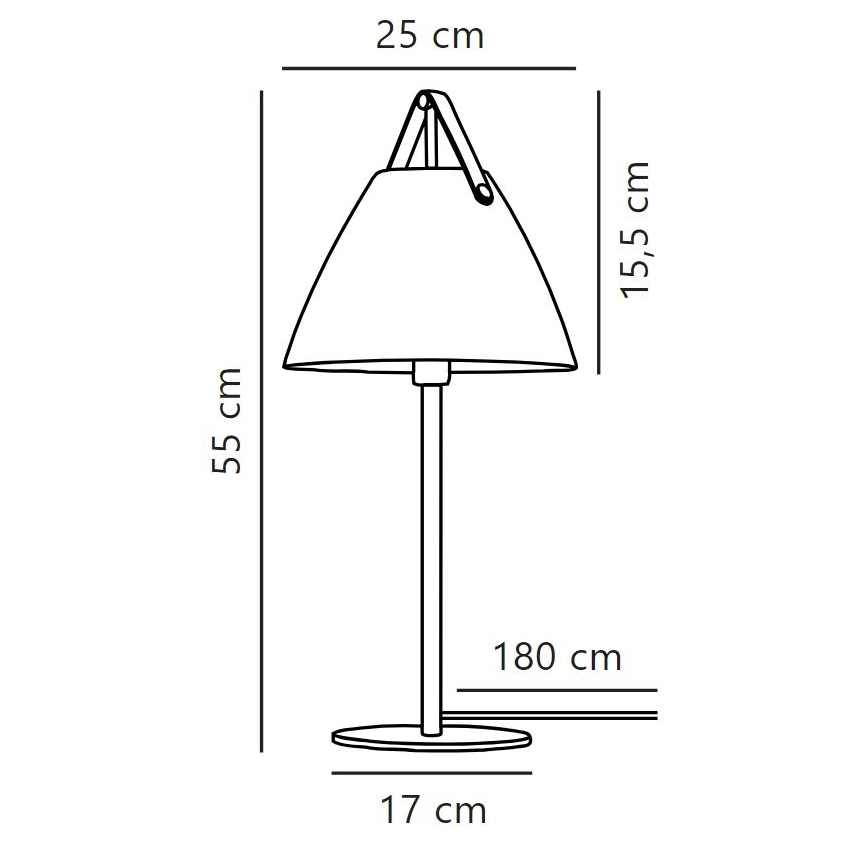 DFTP by Nordlux - Galda lampa STRAP 1xE27/40W/230V balta