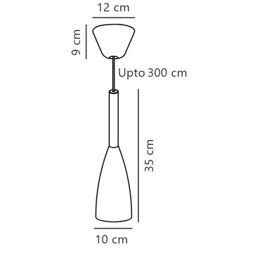 DFTP by Nordlux - Lustra ar auklu PURE 1xE27/40W/230V d. 10 cm balta/rieksts