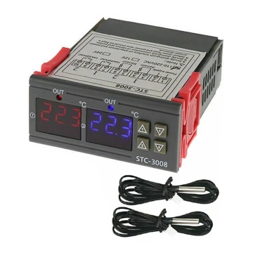 Dubultais digitālais termostats 3W/230V