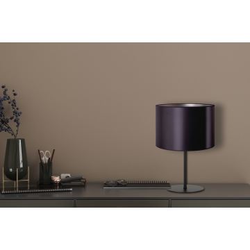 Duolla - Galda lampa CANNES 1xE14/15W/230V 20 cm melna/sudraba