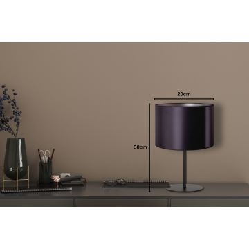 Duolla - Galda lampa CANNES 1xE14/15W/230V 20 cm melna/sudraba