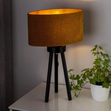 Duolla - Galda lampa OVAL 1xE27/15W/230V brūna