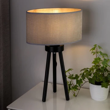 Duolla - Galda lampa OVAL 1xE27/15W/230V pelēka