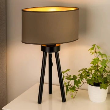 Duolla - Galda lampa OVAL VEGAN 1xE27/15W/230V bēša