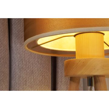 Duolla - Galda lampa WOOD BOHO 1xE27/15W/230V varš/brūna/bēša