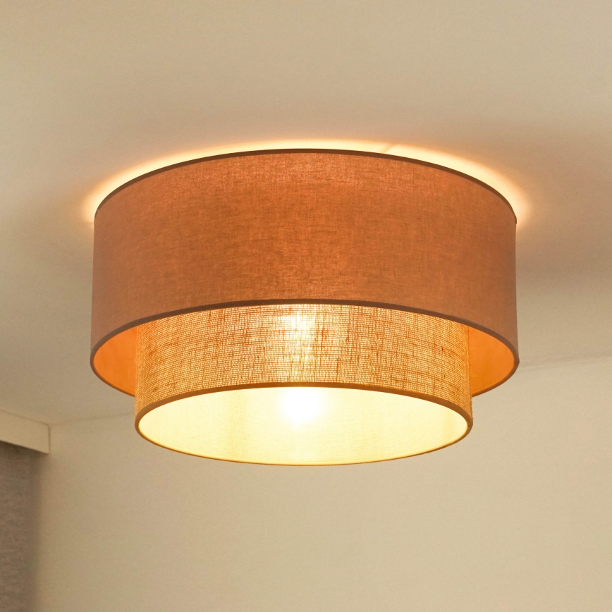 Duolla - Griestu lampa BOHO 1xE27/15W/230V d. 45 cm bēša/brūna