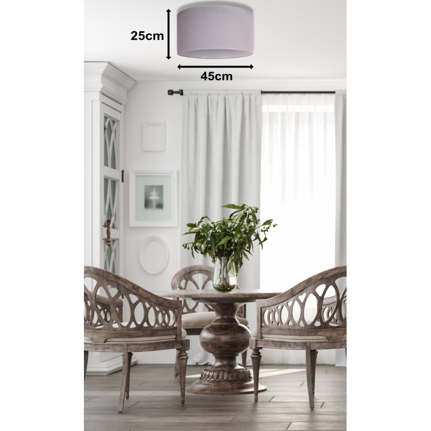 Duolla - Griestu lampa BRISTOL 1xE27/15W/230V d. 45 cm pelēka/balta