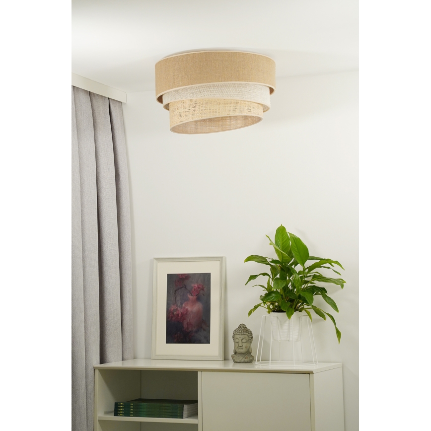 Duolla - Griestu lampa YUTE TRIO 3xE27/15W/230V d. 60 cm brūna/pelēka/bēša