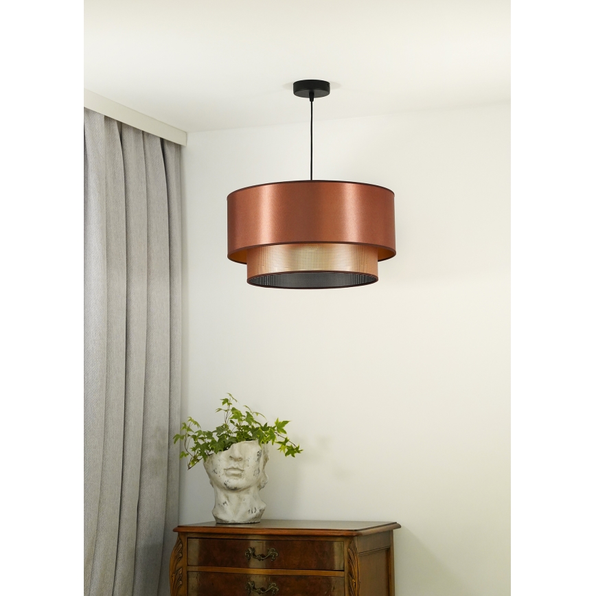 Duolla - Lustra ar auklu COPPER SHINY 1xE27/15W/230V varš