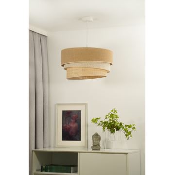 Duolla - Lustra ar auklu YUTE TRIO 1xE27/15W/230V d. 45 cm brūna/pelēka/bēša