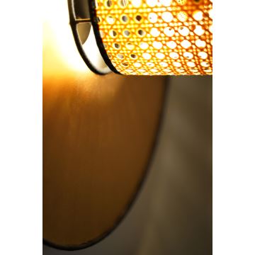 Duolla - Sienas lampa TOKYO RATTAN 1xE27/15W/230V zelta/rotanga