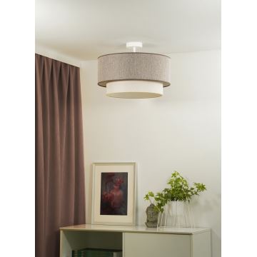 Duolla - Virsapmetuma lustra BOHO ECO RECYCLING 1xE27/15W/230V brūna/krēmkrāsa