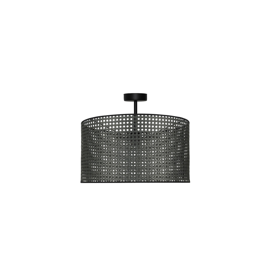 Duolla - Virsapmetuma lustra ROLLER RATTAN 1xE27/15W/230V melna