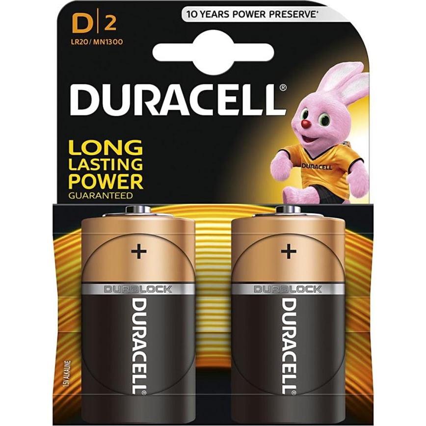 Duracell - 2 gab. Sārmaina baterija Basic LR20/D 1,5V 12500 mAh