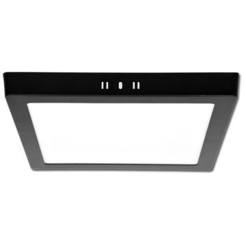 LED Vannas istabas griestu lampa RAFA LED/12W/230V 3000/4000/6000K 17x17 cm IP44 melna