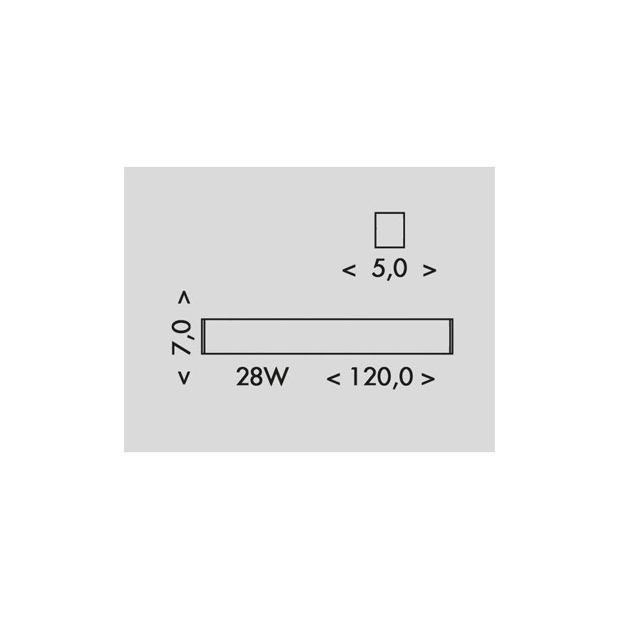 LED Griestu lampa DONAR LED/28W/230V 4000K 120 cm balta