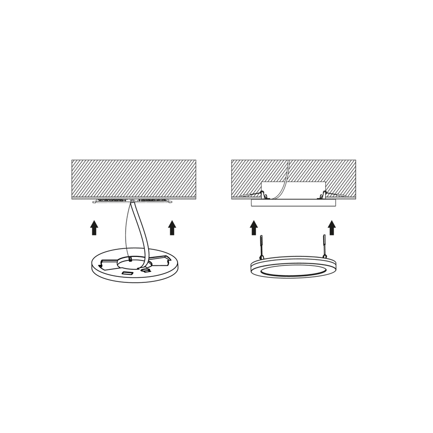 LED Aptumšojams panelis LEXA LED/12/18/24W/230V 3000/4000/6000K d. 33 cm balta