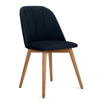 Ēdamistabas krēsls BAKERI 86x48 cm tumši zila/dižskābardis