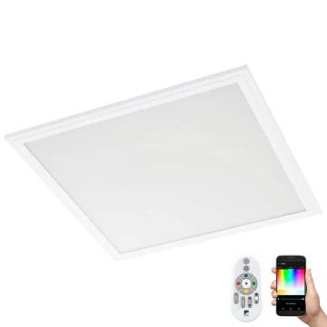 Eglo 32547 - LED RGBW Aptumšojams iegremdējams panelis SALOBRENA-C LED/34W/230V balta 60x60 cm + tālvadības pults