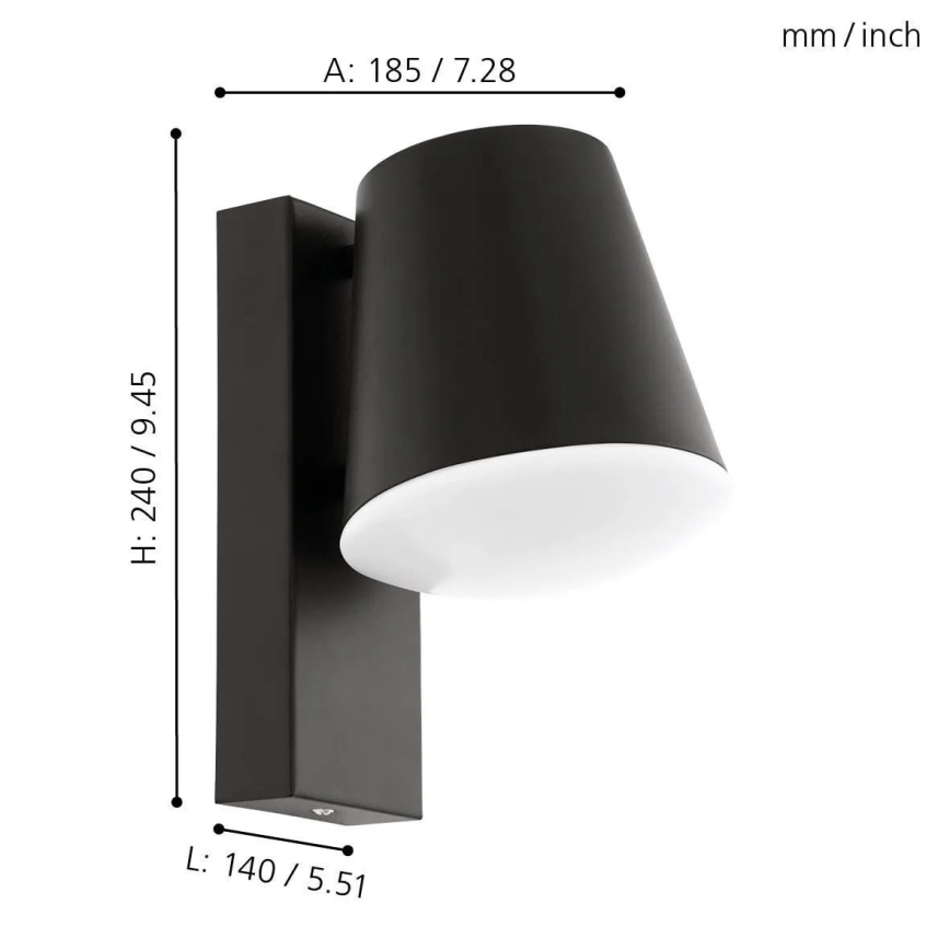 Eglo 33559 - LED Aptumšojama āra sienas lampa CALDIERO-C 1xE27/9W/230V IP44